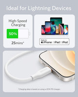 Anker 641 USB-C to Lightning Cable (Flow, 3 ft Silicone) - detail view | Silarius