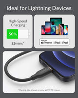Anker 641 USB-C to Lightning Cable (Flow, 3 ft Silicone) - detail view | Silarius