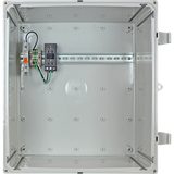 STI EP181611-O4 EnviroArmour Waterproof Polycarbonate NEMA Enclosure with Power Distribution Strip, 18H 16W 11D, Opaque