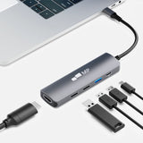 5 in 1 USB C Hub with 4K HDMI - side view | Silarius