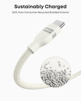 Anker USB-A to USB-C Cable (3 ft/6 ft, Upcycled-Braided) - detail view | Silarius