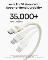 Anker USB-A to USB-C Cable (3 ft/6 ft, Upcycled-Braided) - detail view | Silarius