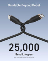 Anker 643 USB-C to USB-C Cable (Flow, Silicone) - detail view | Silarius