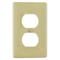 Hubbell NPJJ8I Jumbo 1-Gang Duplex Wall Plate, Ivory