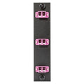 Hubbell FSPNLCDS3VI Fiber Optic Patch Panel, Supports 6 Ports with 3 LC Duplex Zirconia Enhanced Visual Identification