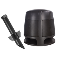 TruAudio AS-360 2-Way 6.5" Landscape Outdoor Speaker, 3 Tweeters, 3-50 Watts, 8 Ohms / 70V Switchable, with Base