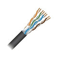 Paige 9P234C64B1 CAT6 23AWG 4-Pair Solid Shielded Plenum Cable, 1000' Reel, Black