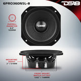 PRO 6.5' Slim Professional Mid-Range Speaker With Neodymium Magnet 180 Watts Rms 8-Ohm - Recommen... - detail view | Silarius