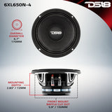 XL 6.5' Neodymium Rings Mid-Range Loudspeaker 325 Watts 4-Ohm - detail view | Silarius