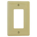 Hubbell NPJJ26I Wall Plate, Jumbo Ivory, Single-Gang Decorator Configuration
