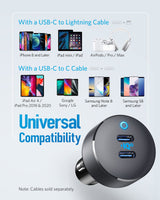 Anker PowerDrive III Duo USB-C Car Charger - detail view | Silarius