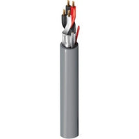 Belden 5541FE 008U1000 22 AWG 2-Pair Security and Sound Cable, Shielded, CMR, Gray