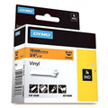 DYMO 18436 Industrial Vinyl Labels, 3/4", 19mm, Black Text on Orange Label