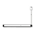 Adams Rite 8211TLRM36 Narrow Stile Surface Vertical Rod Exit Device, 36" Clear Anodized