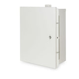 Hubbell FTUOS12SP Fiber Wallmount Cabinet, Hinged NEMA 4X, 12 FSP Panel Openings, Black
