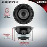 8' Neodymium Coaxial Hybrid Mid-Bass Water resistant Carbon Fiber Cone Loudspeaker with Built-in ... - detail view | Silarius