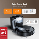 Roborock Q10 X5+ Robot Vacuum and Mop with Auto-Empty Dock - side view | Silarius