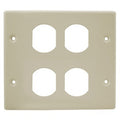 Hubbell HBL4747BBIV HBL4750 Series Raceway Plate, 2-Gang Duplex, Metal, Ivory
