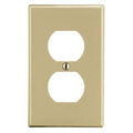 Hubbell P8I 1-Gang Duplex Wallplate, Ivory