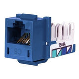 Hubbell HXJ6B24 XCELERATOR TIA CAT6 Component Modular Jack, 25-Pack, Blue