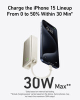 Anker Nano Power Bank (30W, Built-In USB-C Cable) - detail view | Silarius