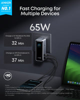 Anker Prime Power Bank (9.6K, 65W, Fusion) - side view | Silarius