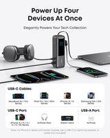 Anker Laptop Power Bank (25K, 165W, Built-In and Retractable Cables) - detail view | Silarius
