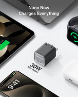Anker Nano Charger (30W) - side view | Silarius