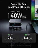 Anker Prime Charger (250W, 6 Ports, GaNPrime) - rear view | Silarius