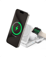 Anker MagGo Wireless Charging Station (Foldable 3-in-1) - side view | Silarius