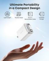 Anker Nano Charger (35W, Built-In Retractable USB-C Cable) - rear view | Silarius