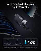 Anker Prime 67W GaN Wall Charger (3 Ports) - rear view | Silarius