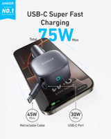 Anker Nano 75W Car Charger - side view | Silarius