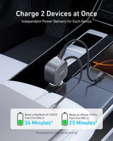 Anker Nano 75W Car Charger - rear view | Silarius
