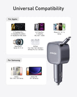 Anker Nano 75W Car Charger - detail view | Silarius