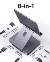 Anker 551 USB-C Hub (8-in-1, Tablet Stand) - rear view | Silarius