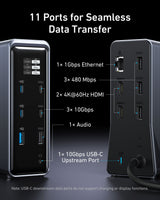 Anker Prime Charging Docking Station (14-in-1, Dual Display, 160W) - detail view | Silarius
