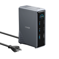 Anker Prime Charging Docking Station (14-in-1, Dual Display, 160W) - front view | Silarius