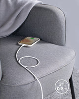 Anker 641 USB-C to Lightning Cable (Flow, 3 ft Silicone) - detail view | Silarius