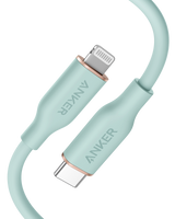Anker 641 USB-C to Lightning Cable (Flow, 3 ft Silicone) - detail view | Silarius