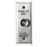 Alarm Controls by ASSA ABLOY TS-15 Alarm Controls TS-15 Request to Exit Station with Pneumatic Timer on Narrow 1-3/4" Wall Plate, 1/4" Push Button, Guard Ring, 302 Stainless Steel