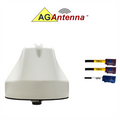 AG Antenna AG63F-BW-2CG AG63 Enterprise Series Mobility 3-Lead MIMO 2 x Cellular 3G 4G 5G CBRS / GPS GNSS - Bolt Mount Antenna w/15ft Coax Cables FK - White