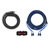 0-GA Amplifier Installation Wiring Kit - Blue - side view | Silarius