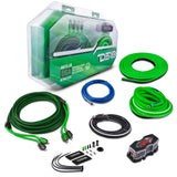 0-GA Amplifier Installation Wiring Kit - Green - front view | Silarius
