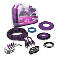 4-GA Amplifier Installation Wiring Kit - Purple - front view | Silarius