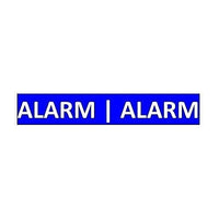 SigCom 880-0046-B Label for SPECTRUM Pull Stations "ALARM ALARM", White Text, Blue Label