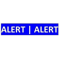 SigCom 880-0047-B Label for SPECTRUM Pull Stations "ALERT ALERT", White Text, Blue Label