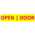 SigCom 880-0050-Y Open Door Label, Yellow