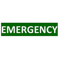 SigCom 880-0055-G Label for SPECTRUM Pull Stations Lower Section "EMERGENCY", White Text, Green Label