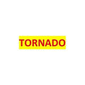 SigCom 880-0057-Y Label for SPECTRUM Pull Stations Lower Section "TORNADO", Red Text, Yellow Label